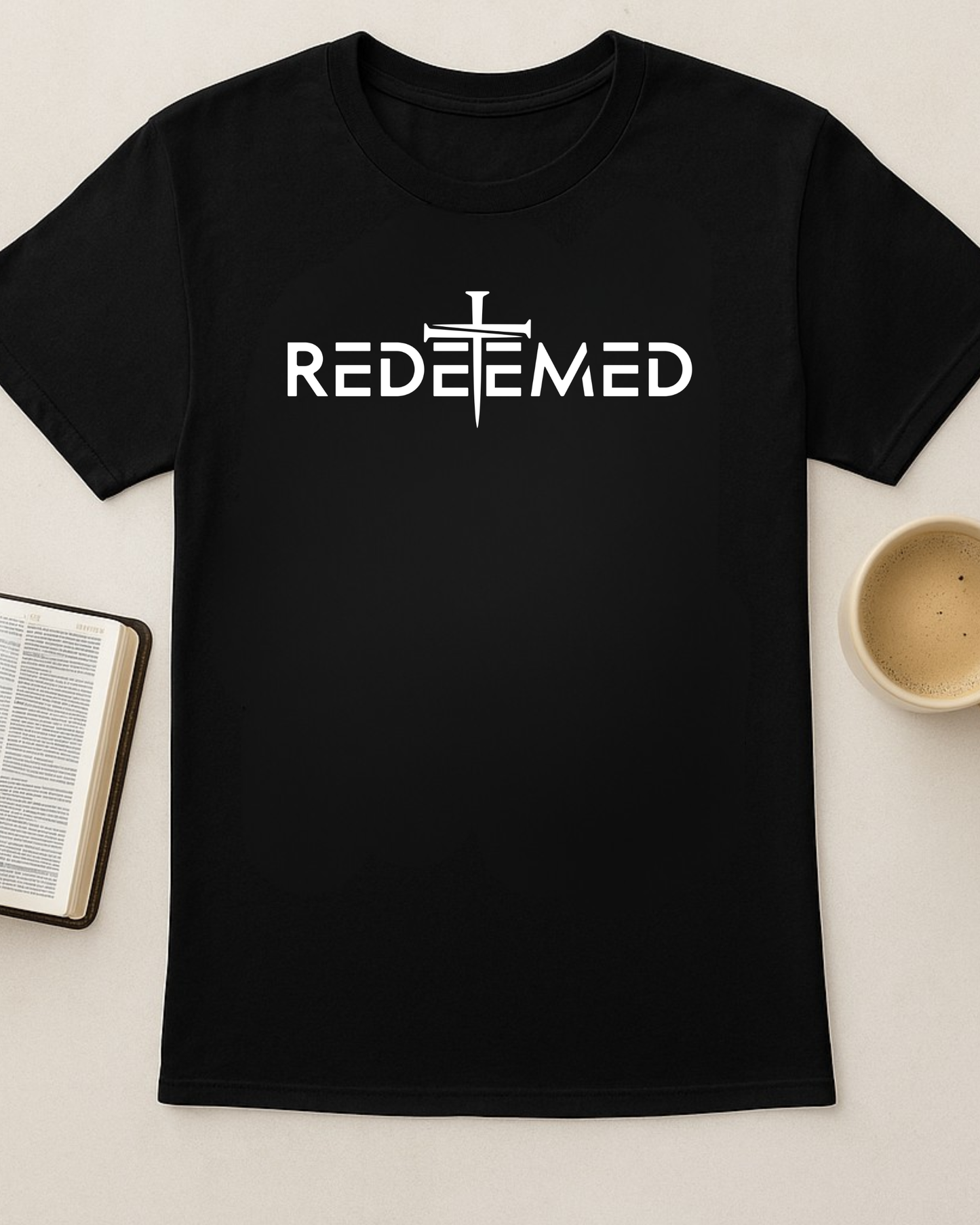 Redeemed Christian T-Shirt – Faith Cross Jesus Shirt | PrintParadise